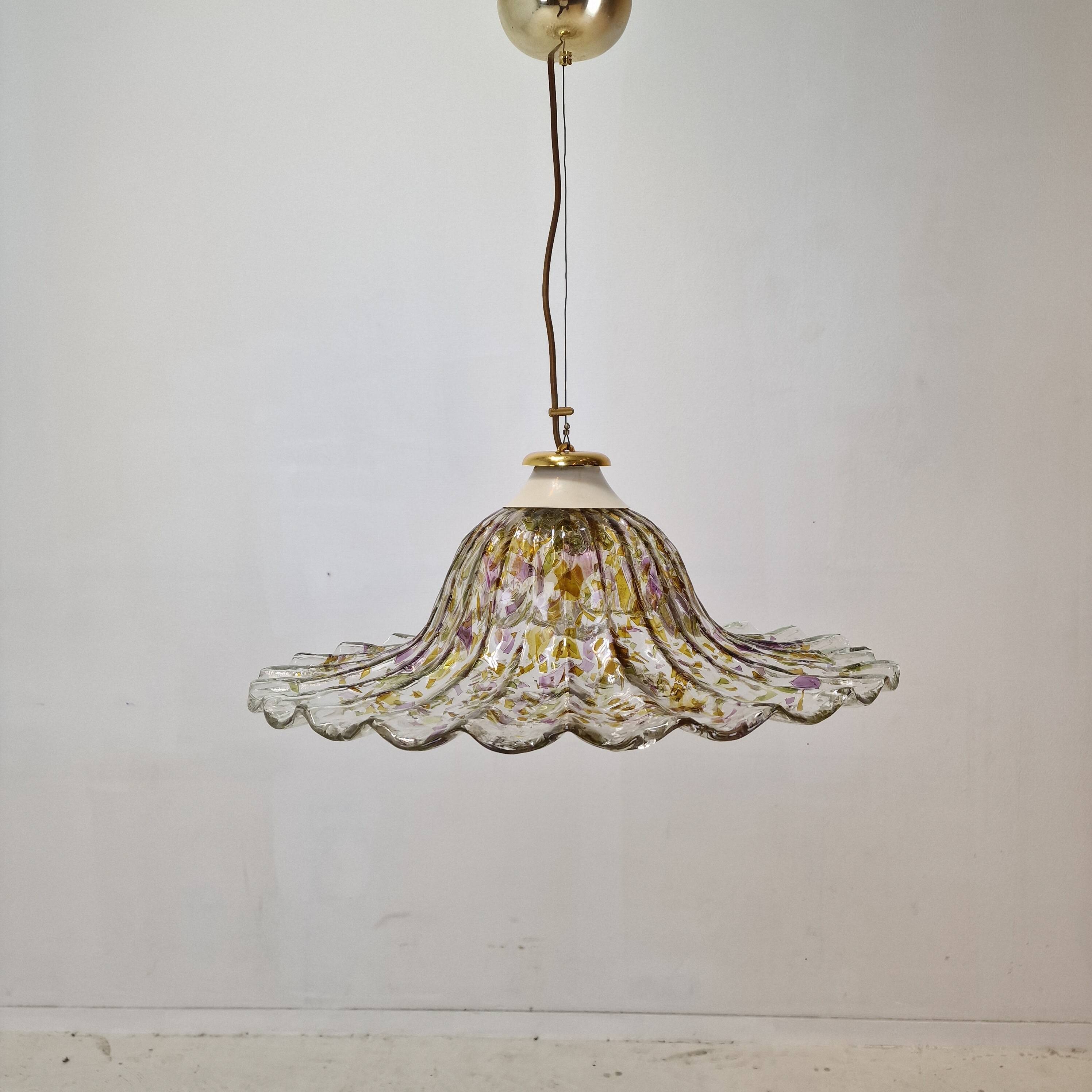 Murano Glass Pendant Lamp by "La Murrina", Italy 1980s