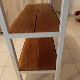 Industrial console iron and exotic wood