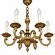 Lustre en Laiton 6 feux Louis XV
