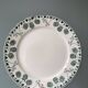 Lot de 12 assiettes plates XIXème Boch Frères Keramis, modèle Trifolium