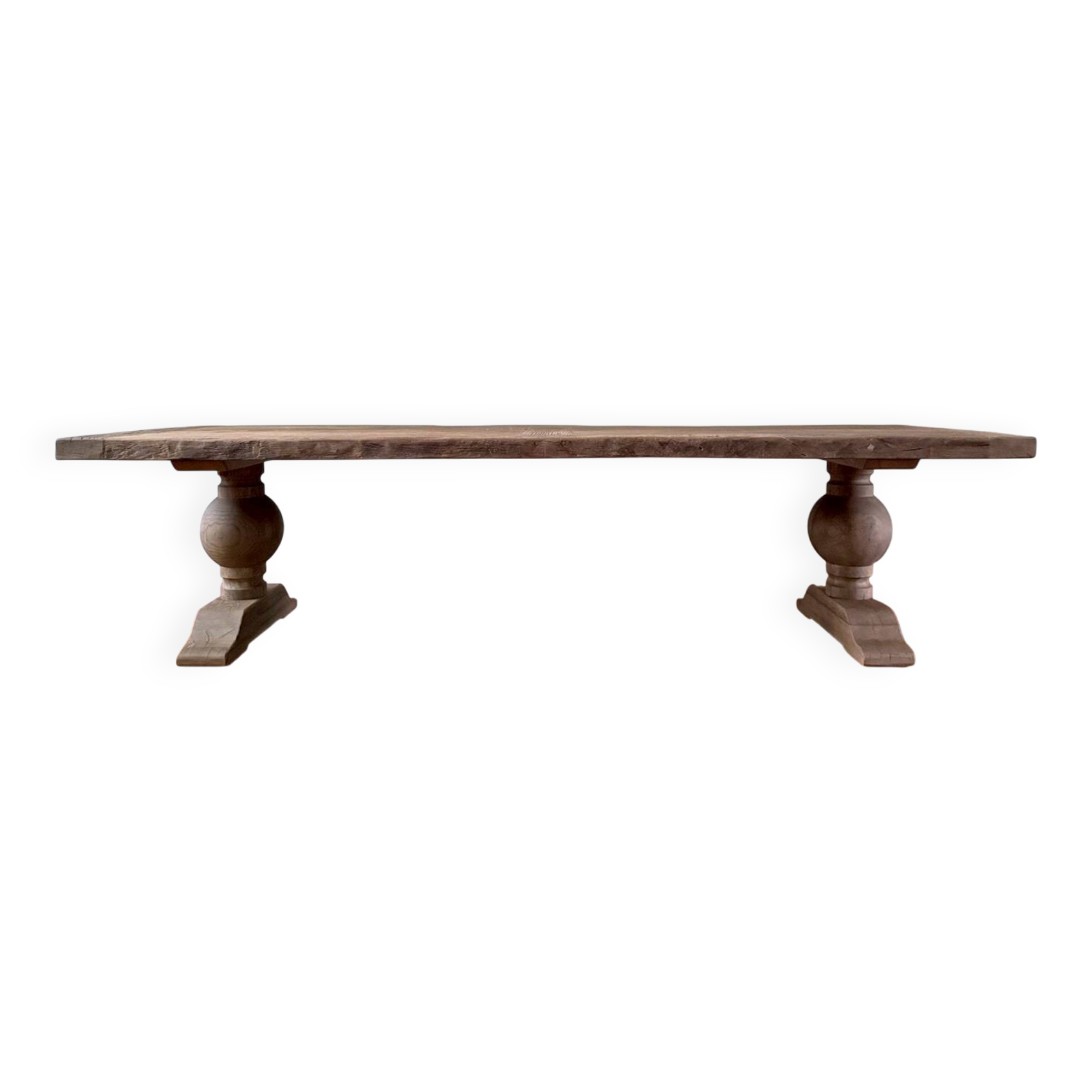 Table monastere en chene ancien massif - soleil - 300 cm de long