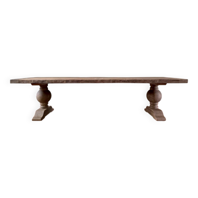 Table monastere en chene ancien massif - soleil - 300 cm de long