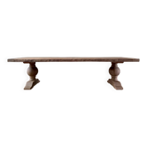 Table monastere en chene ancien massif - soleil - 300 cm de long