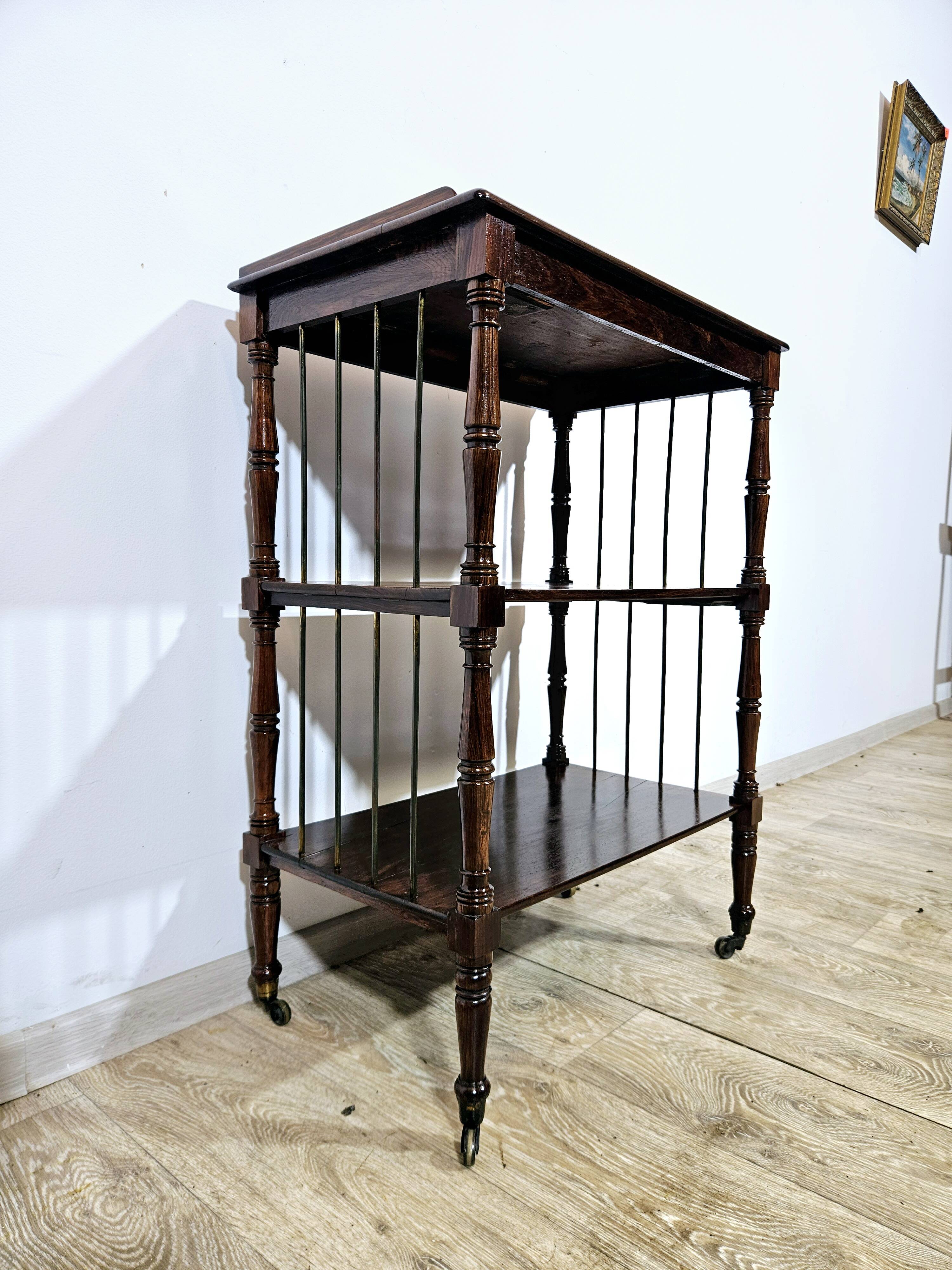 Étagère en polisandre Art Nouveau, début du 20e siècle