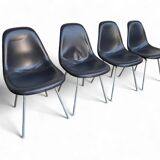 4 DSX chairs, fiberglass, Charles & Ray Eames for Herman Miller 1980
