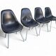 4 DSX chairs, fiberglass, Charles & Ray Eames for Herman Miller 1980