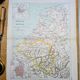 Netherlands and Belgium, period map, 1887, Authentic.