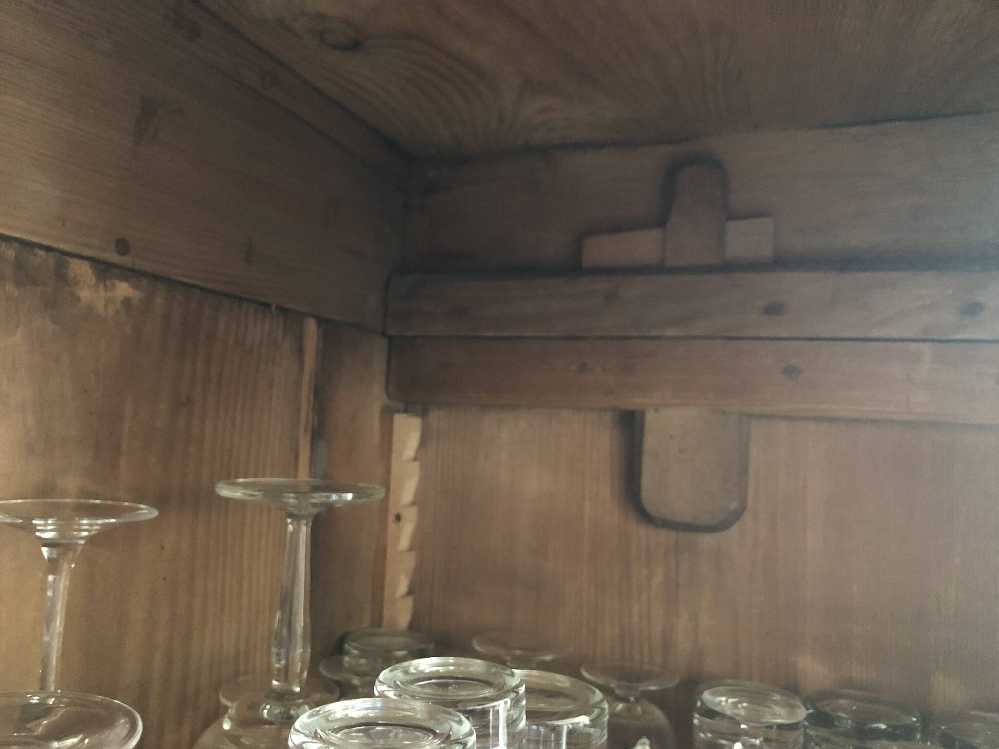 Alsatian polychrome furniture cabinet 1757