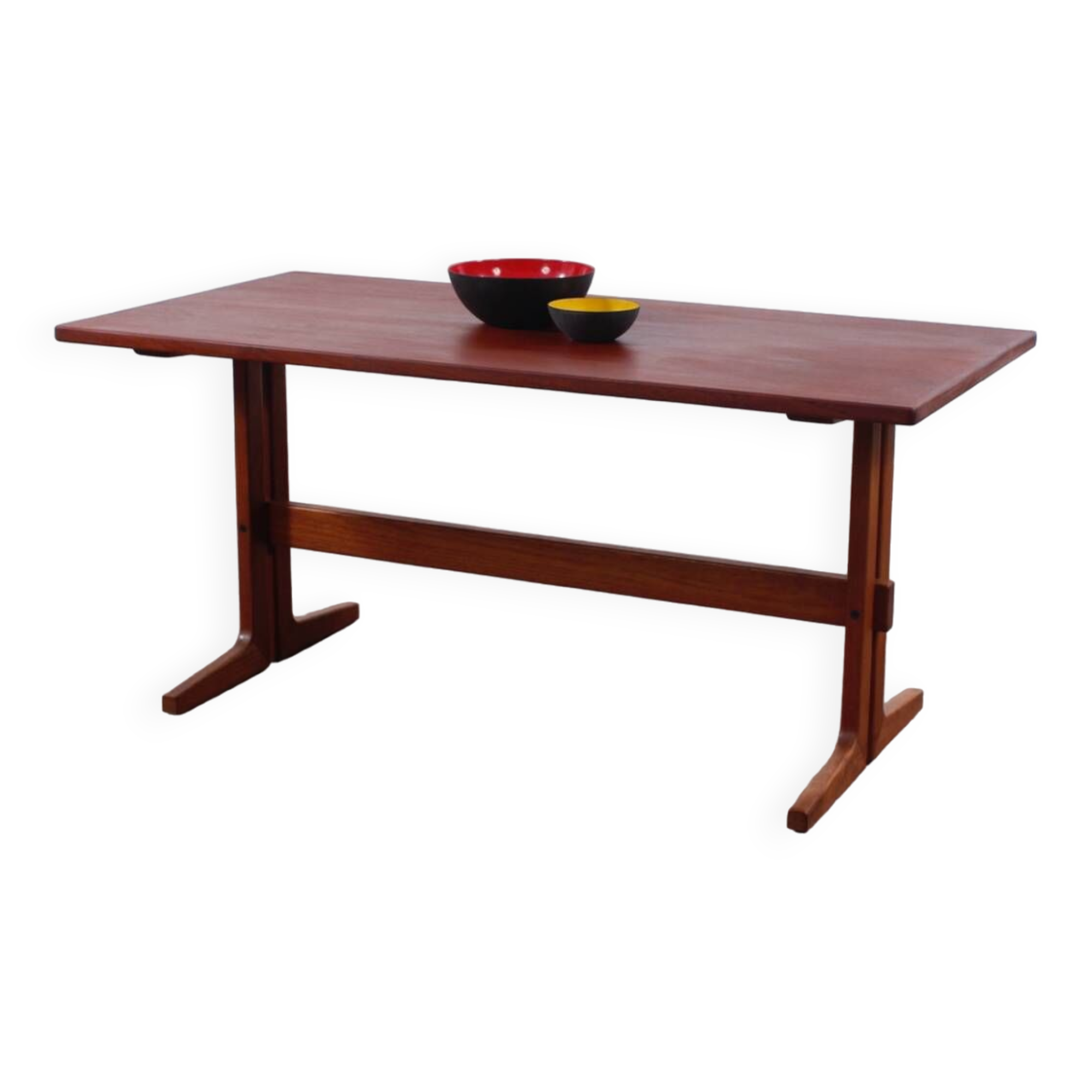 Table basse vintage en teck danois milieu du siècle 50er 60er