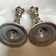 Pair of silver metal candlesticks
