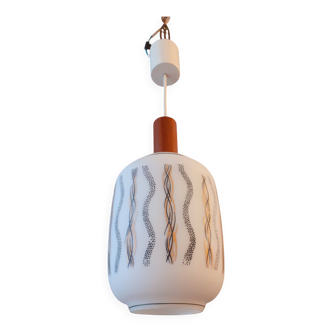 Opaline ceiling light from the 1960s.