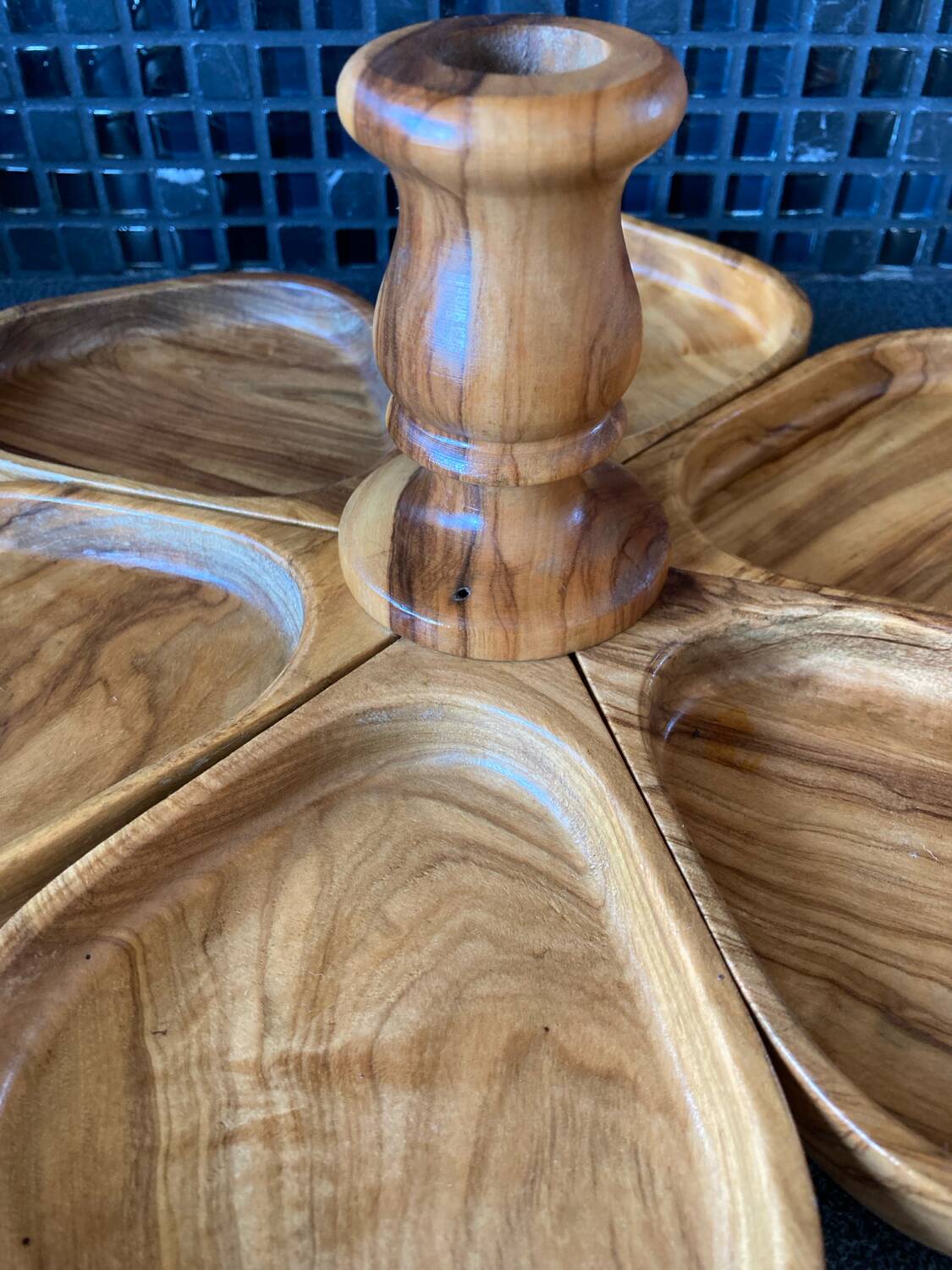 Olive wood appetizer dish