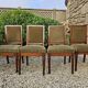 Lot de 4 chaises en acajou et velours