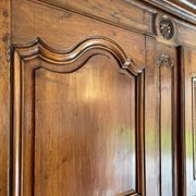 Eighteenth century castle cabinet in walnut Louis XIII style