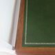 Minister's desk in Louis Philippe style – 2 drawers – cherry wood – green writing pad