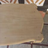 Small sandblasted wood desk table
