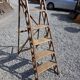 Old wooden step ladder with 6 steps