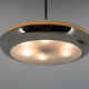 Bauhaus functionalist nickel chandelier UFO, 1930s, restored
