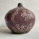 Soliflore en terre cuite mauve