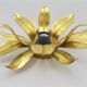 Applique fleur dorée
