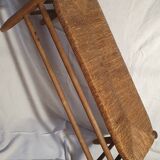Wood and straw bench