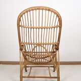 Fauteuil en rotin ancien, vintage