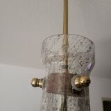Designer drop pendant in blown and bubbled glass, Capital Lighting