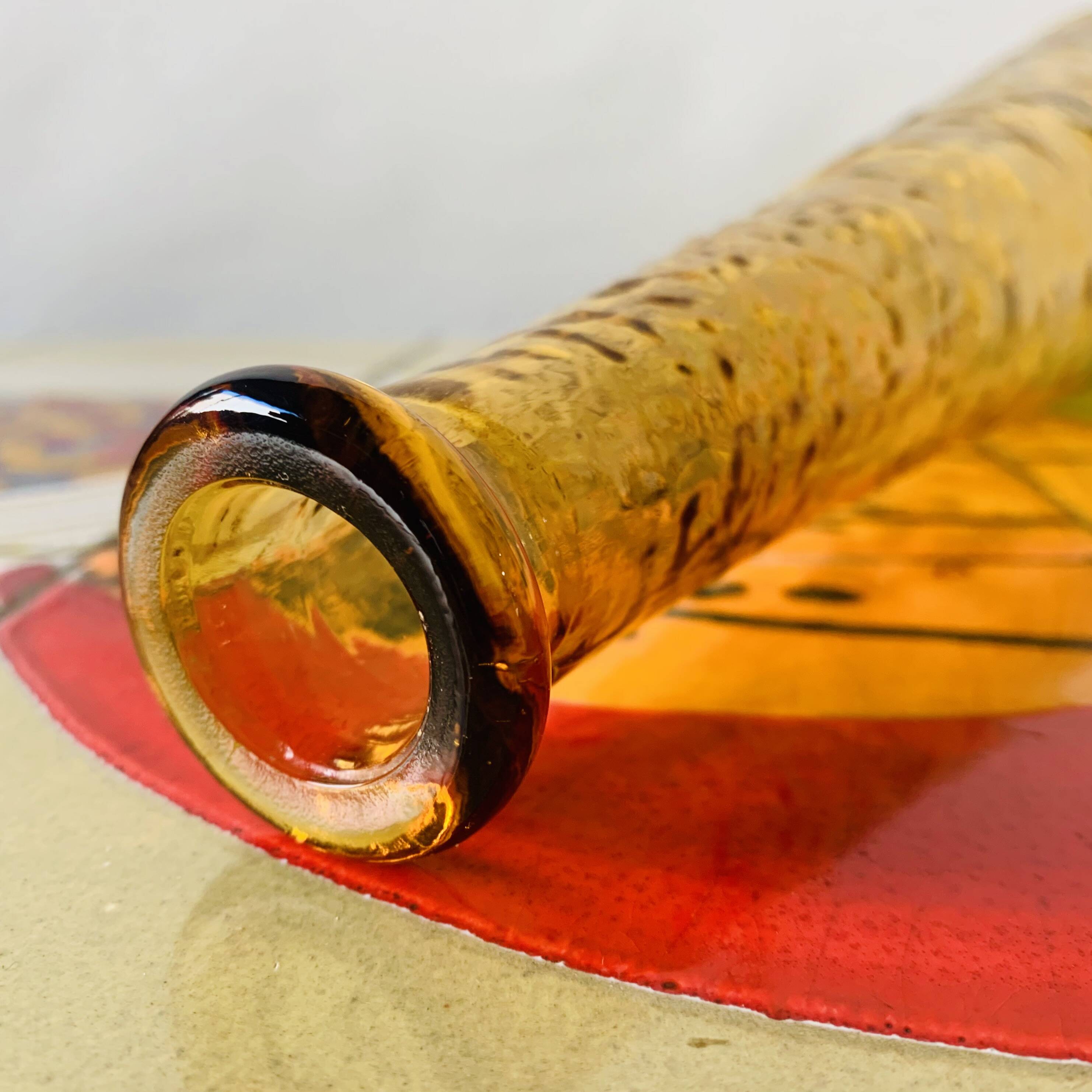 Amber Yellow Empoli Glass Genie Bottle - MCM