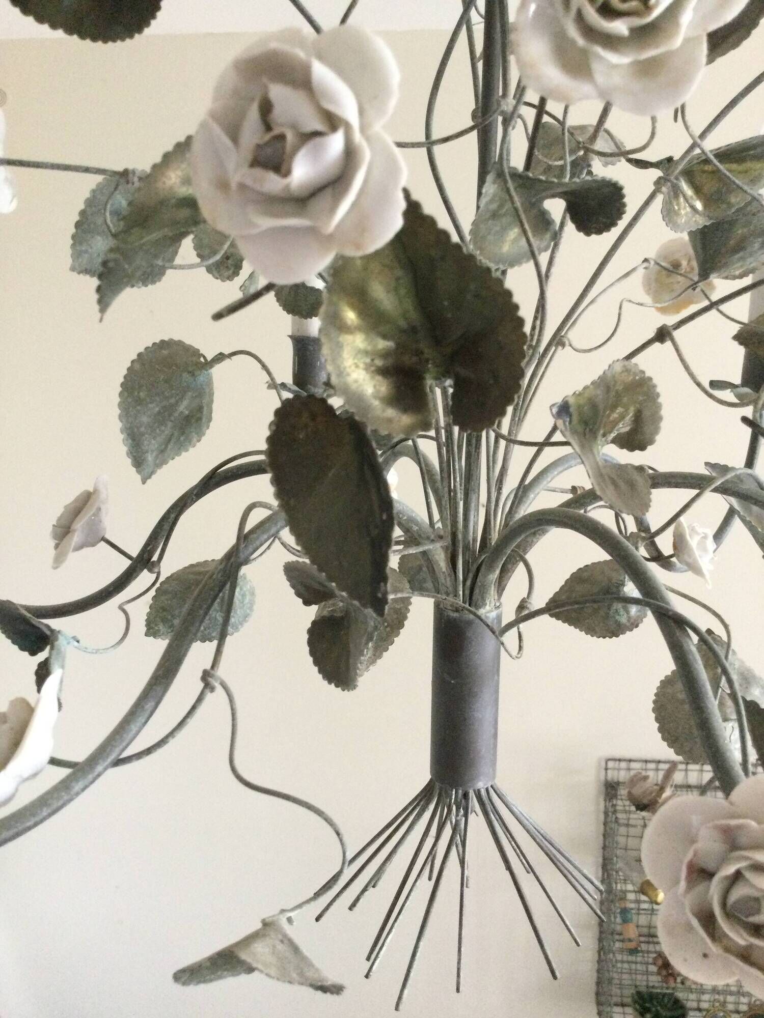 Antique metal chandelier