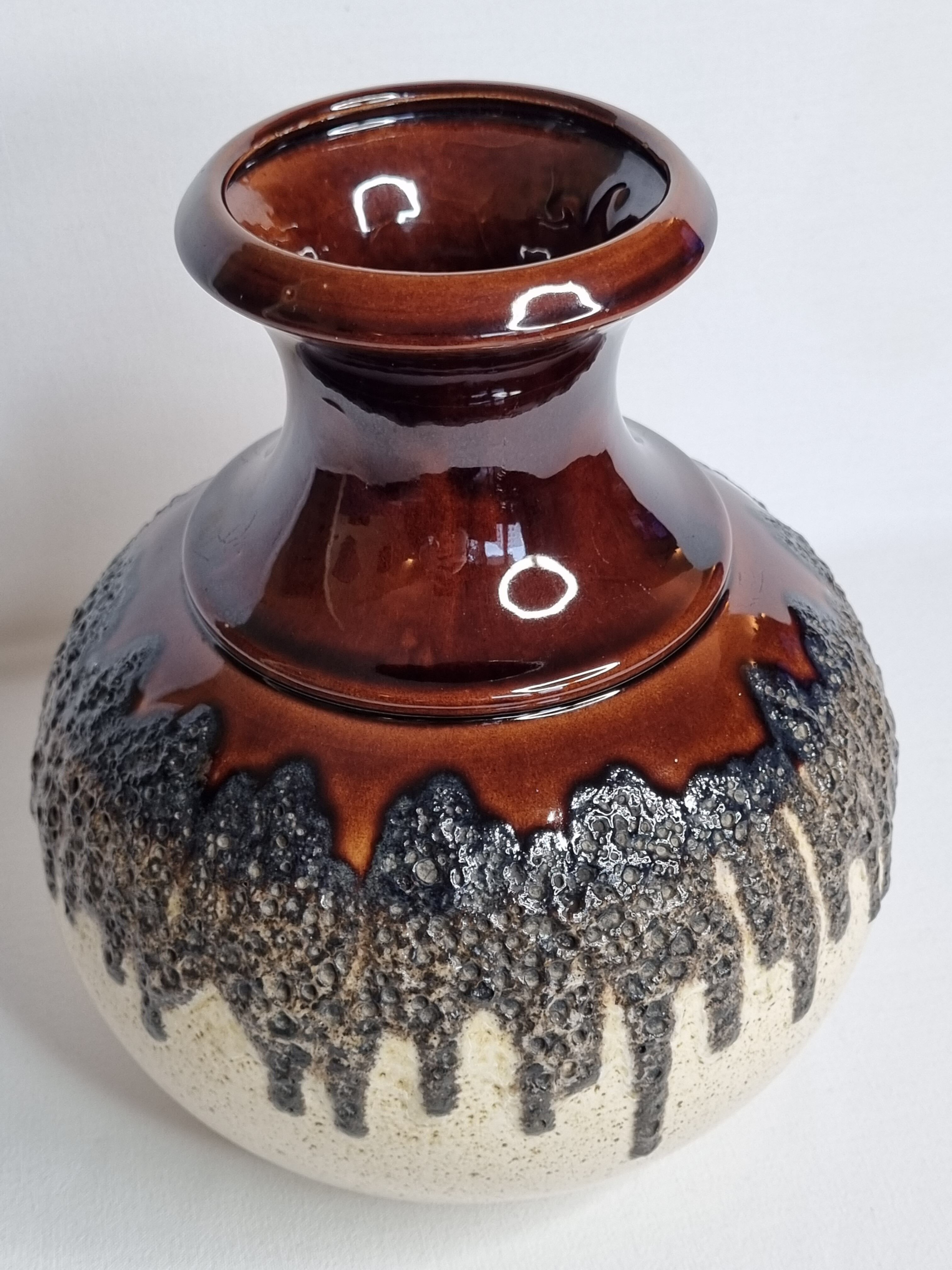 Vintage vase fat lava, Bay Keramik, West Germany, 70s