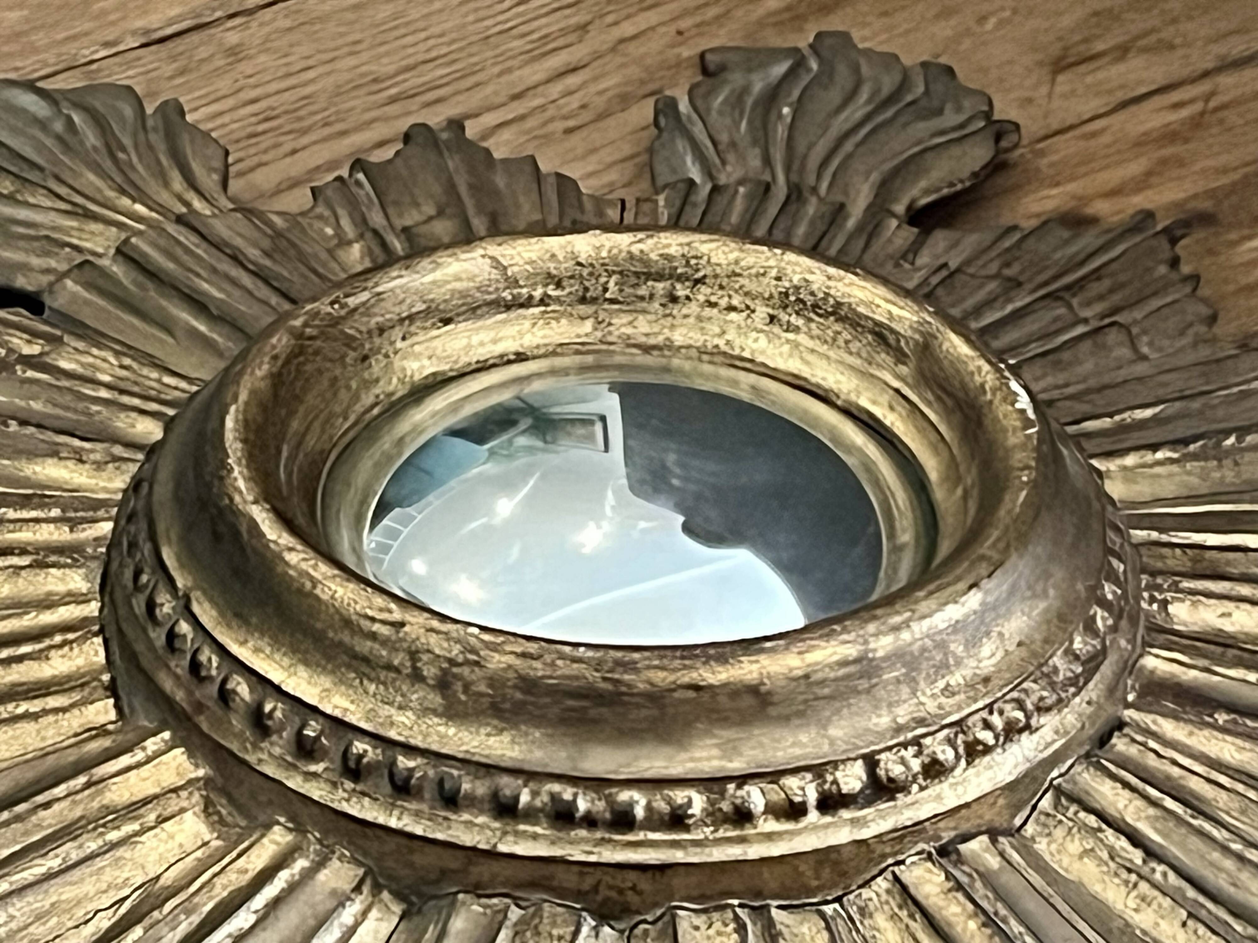 Sun mirror - Witch's eye - Wood - 1950s