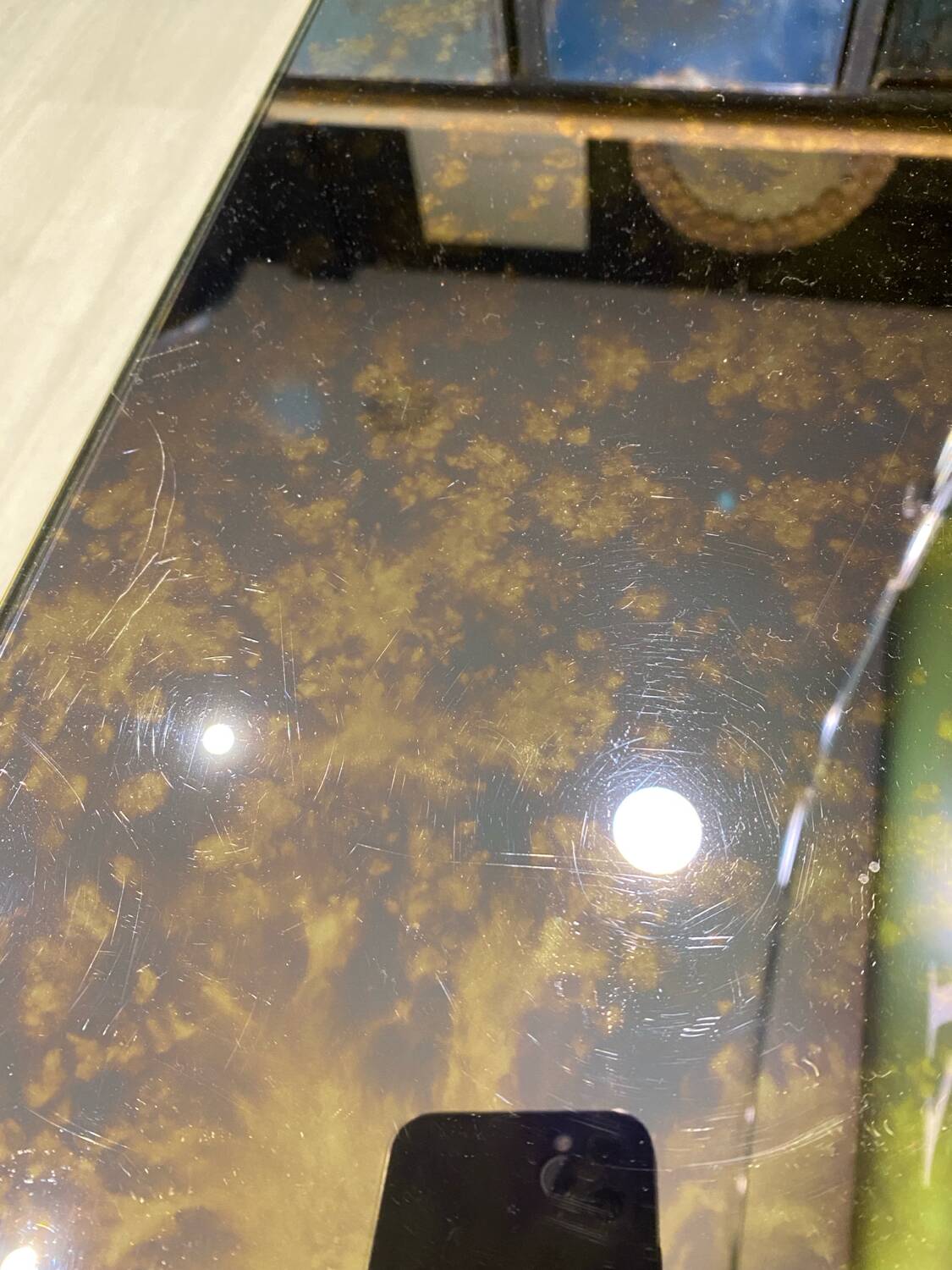 1970s eglomised glass coffee table