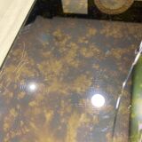 Table basse verre eglomisé 1970