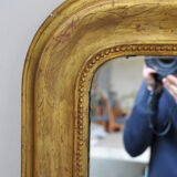 Mirror Louis Philippe gilded with gold leaf 78x105cm