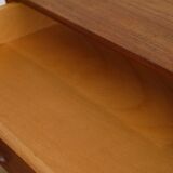 Vintage teak and rattan bedside, 1960