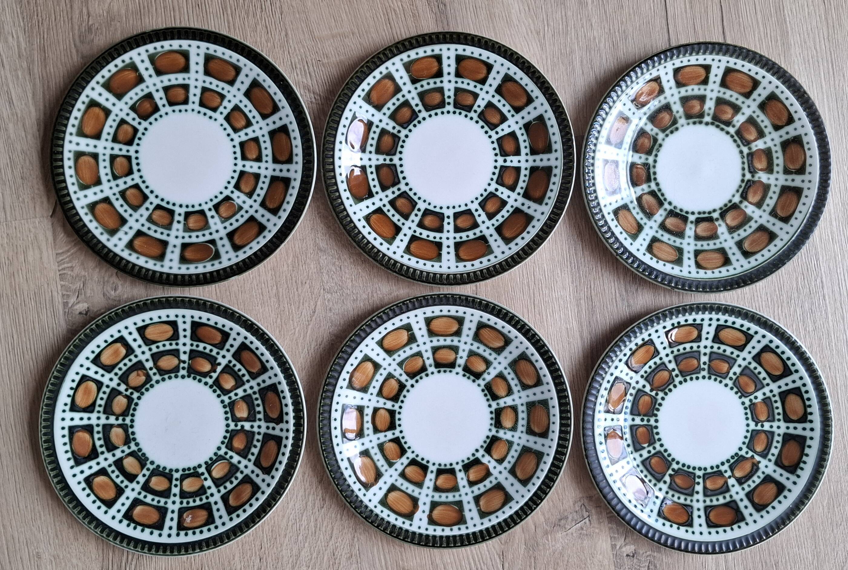 Set 6 assiettes Bernadette Boch 1966