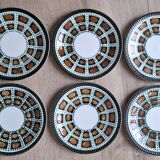 Set 6 assiettes Bernadette Boch 1966