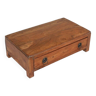 Table meuble de metier marron petite chevet vieux teck tiroir piece d'origine inde