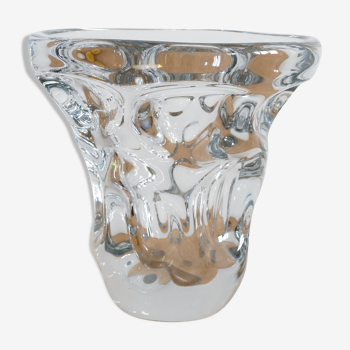 Vase en cristal épais