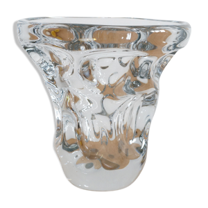 Vase en cristal épais