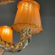 Venetian chandelier in colorless and gilded Murano glass circa 1950