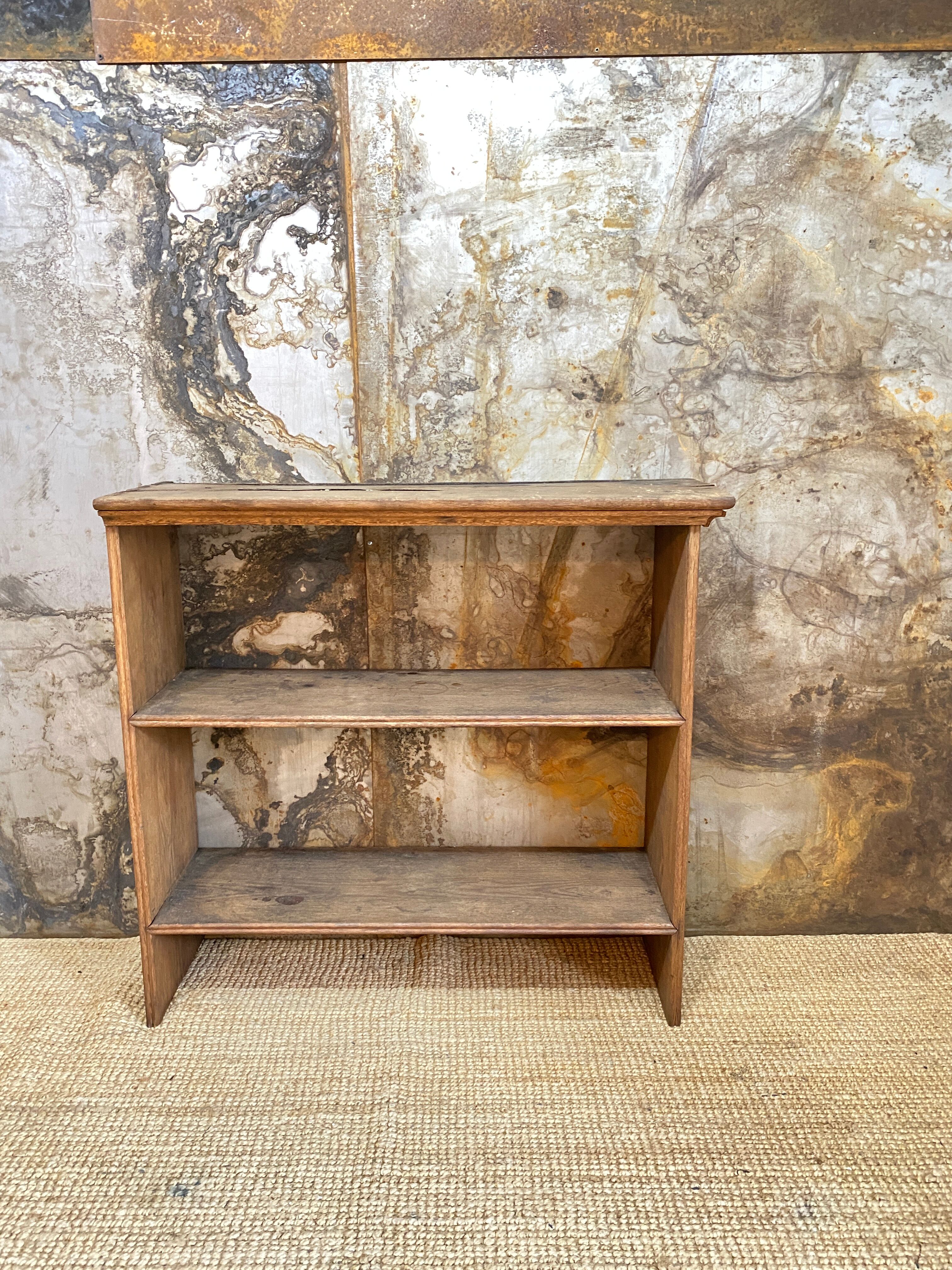 Antique shelf in raw wood