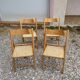 Chaises Pliantes Habitat Vintage en Rotin et Rotin, 1980s, Set de 4