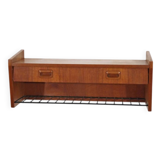 Vintage Scandinavian teak shelf 1960