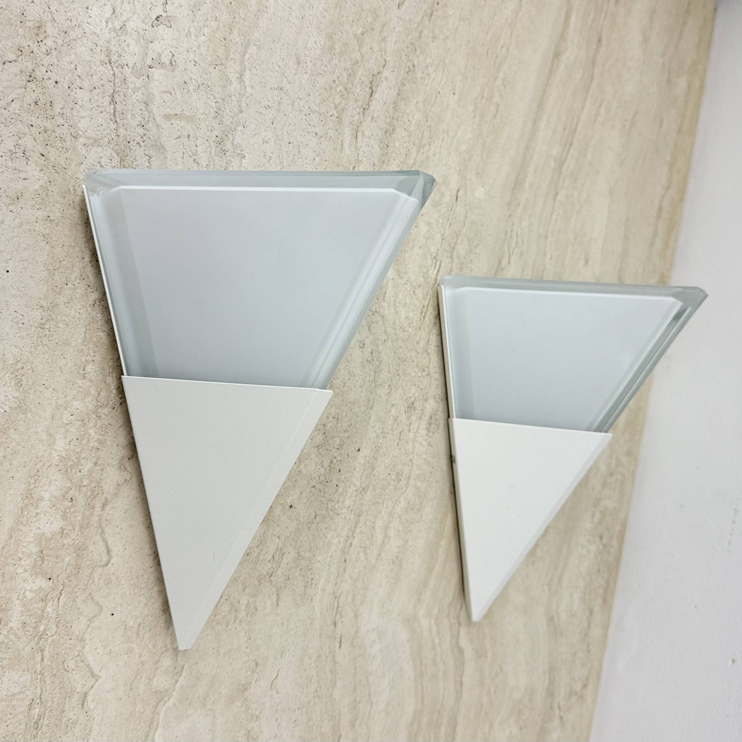 Set of 2 Limburg Glashütte glass wall lamps sconce , 1970s