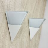 Set of 2 Limburg Glashütte glass wall lamps sconce , 1970s