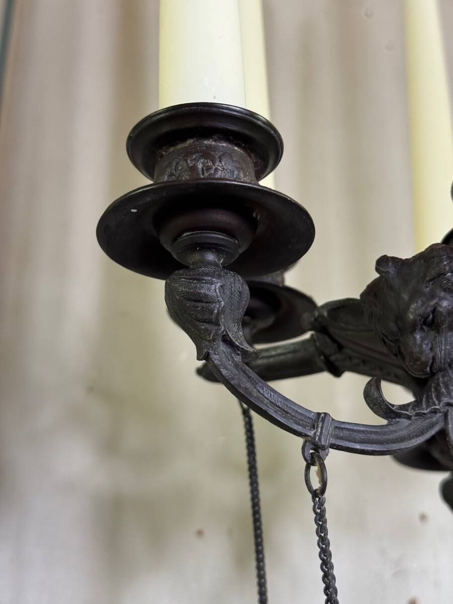 Pair of large bronze candelabras in the Antique style, circa 1880