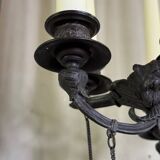 Pair of large bronze candelabras in the Antique style, circa 1880