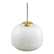 intricate Mid-Century Italian Brass and Opaline Pendant Lamp, 1950s