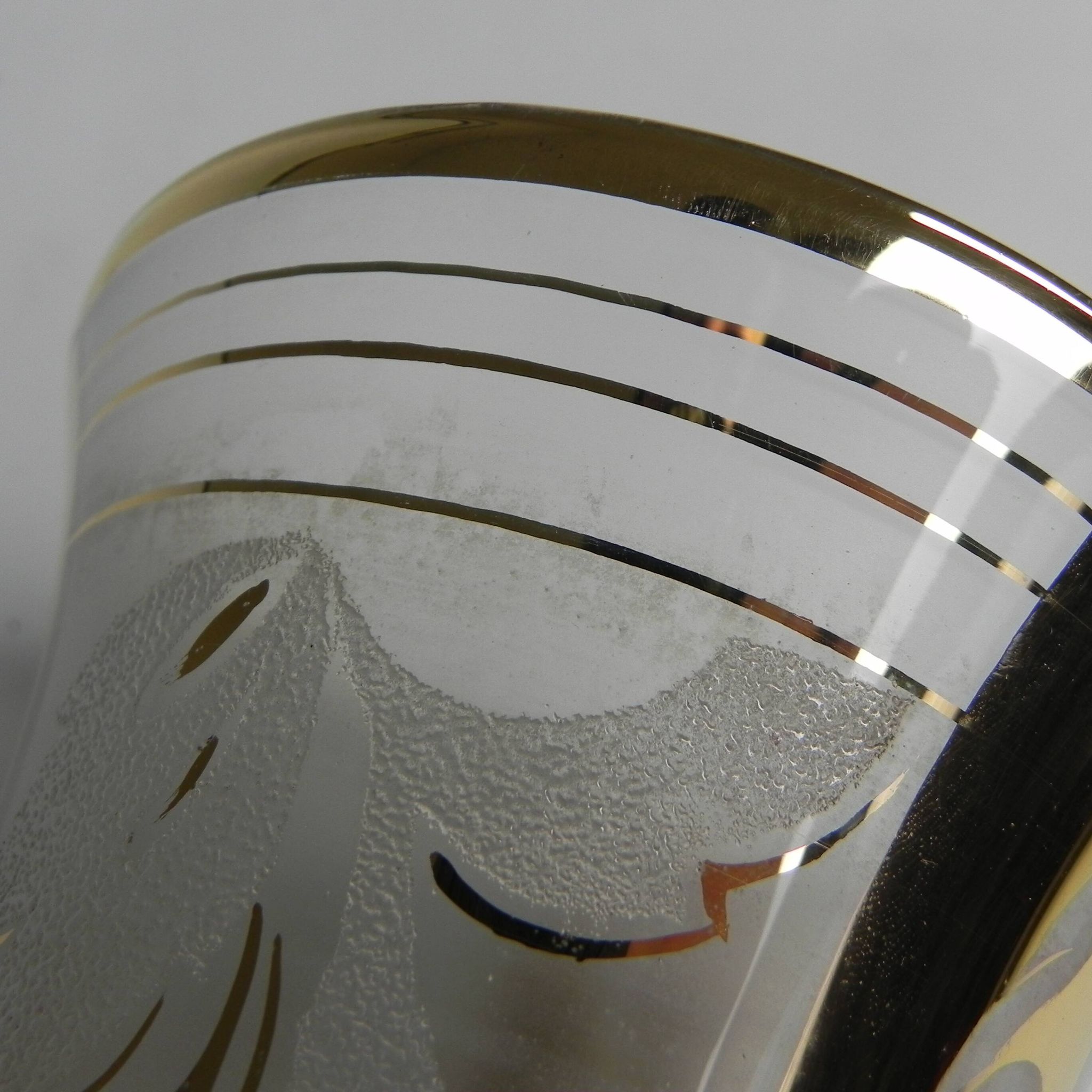 Glass vase with gold decorations, Belgium, 1930s